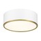 Z-Lite Arlo 3 Light Flush Mount, Matte White & Rubbed Brass 2303F3-MW-RB - alternate 5
